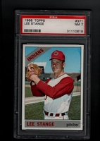 1966 Topps #371 Lee Stange PSA 7 NM CLEVELAND INDIANS